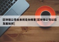 区块链公司未来将走向哪里[区块链公司以后发展如何]