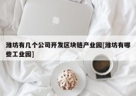 潍坊有几个公司开发区块链产业园[潍坊有哪些工业园]